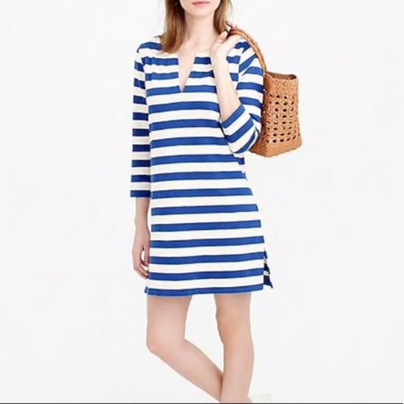 J. Crew Dresses & Skirts - J. Crew blue and white striped tunic dress XXS